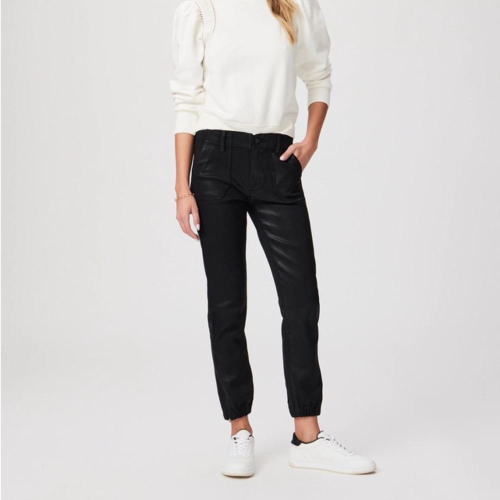 Paige Mayslie Jogger ~ Black Fog Luxe Coating - Women’s Size 25